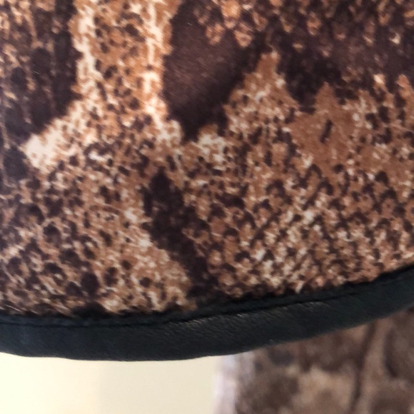 H&M Silky Hidden Button Blouse with Faux Leather - Picture 3 of 3